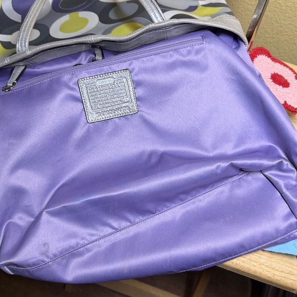 COACH Julia Op Art Signature Shoulder Tote Bag - Picture 7 of 9